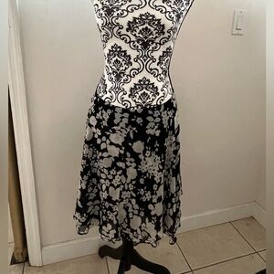 Black & White Flower Skirt